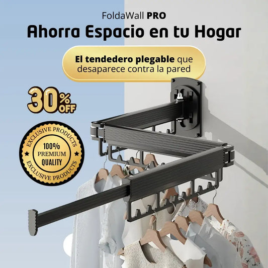 FoldaWall PRO - El tendedero plegable que desaparece contra la pared