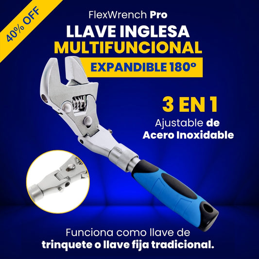 FlexWrench Pro — Llave Inglesa Multifuncional Expandible 180°