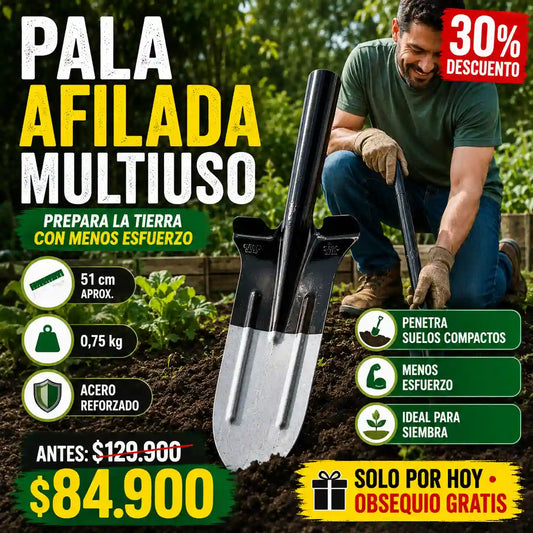 Pala de jardín afilada