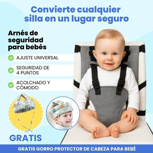 Arnés de seguridad para bebes + Gorro protector de cabeza