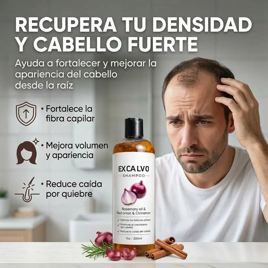 Excalvo Forte - Shampoo Anticaída Fortificante con Romero y Cebolla