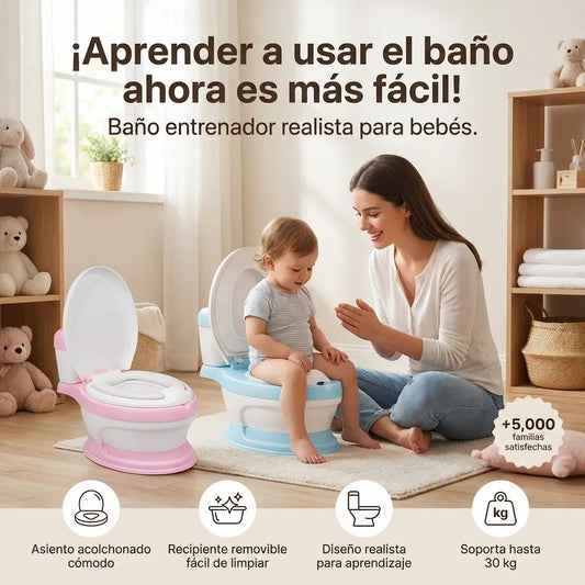 Vasenilla Entrenador para Bebés con Diseño de Inodoro Realista