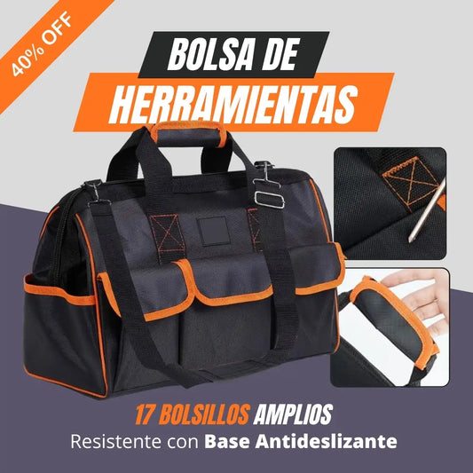 ToolCarry Pro 16 - Bolsa de Herramientas Resistente con Base Antideslizante