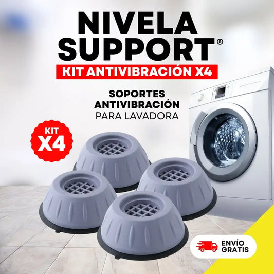 Nivela Support® – Soportes Antivibración para Lavadora X4